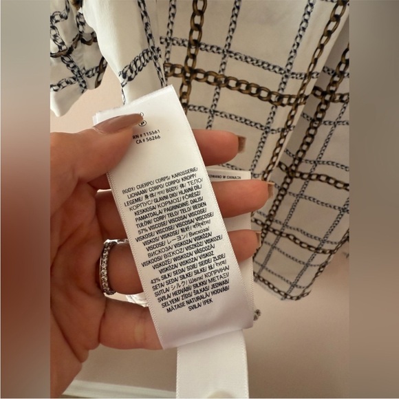 7 for all Mankind button down luxury chain blouse size small - Picture 7 of 7